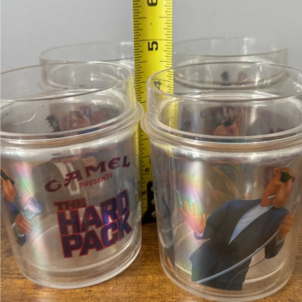 Vintage‎ Camel Joe Camel Band Hard Pack Thermo Serv Cup Set Of 4 USA